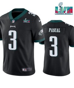 Zach Pascal 3 Philadelphia Eagles Super Bowl LVII Vapor Limited Men Jersey - Black