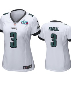 Zach Pascal 3 Philadelphia Eagles Super Bowl LVII White Game Jersey - Women