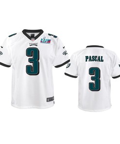 Zach Pascal 3 Philadelphia Eagles Youth Super Bowl LVII Game Jersey - White