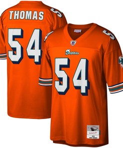 Zach Thomas Miami Dolphins Mitchell And Ness 2004 Legacy Replica Jersey Orange Nfl