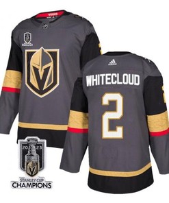 Zach Whitecloud 2 Vegas Golden Knights 2023 Stanley Cup Champions Patch Alternate Breakaway Jersey - Black