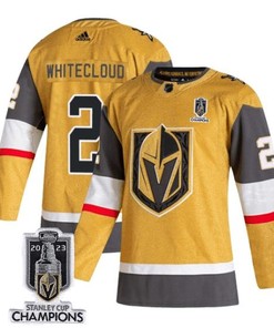Zach Whitecloud 2 Vegas Golden Knights 2023 Stanley Cup Champions Patch Breakaway Home Jersey - Gold