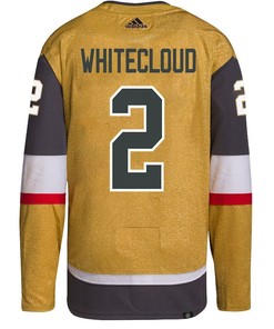 Zach Whitecloud 2 Vegas Golden Knights Stanley Cup 2023 Champions Patch Home Breakaway Men Jersey - Gold