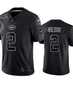 Zach Wilson 2 New York Jets Black Reflective Limited Jersey - Men