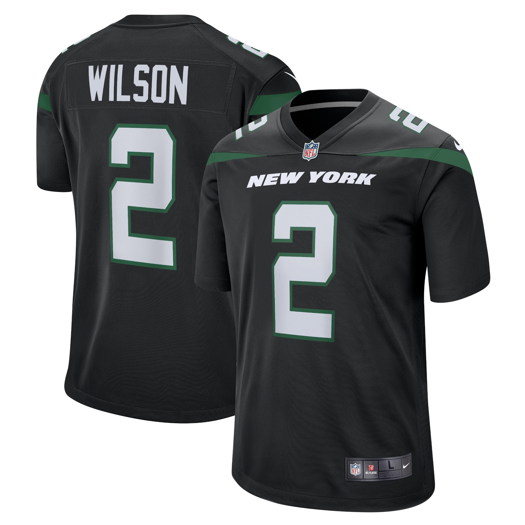Zach Wilson New York Jets Alternate Game Jersey Black Nfl
