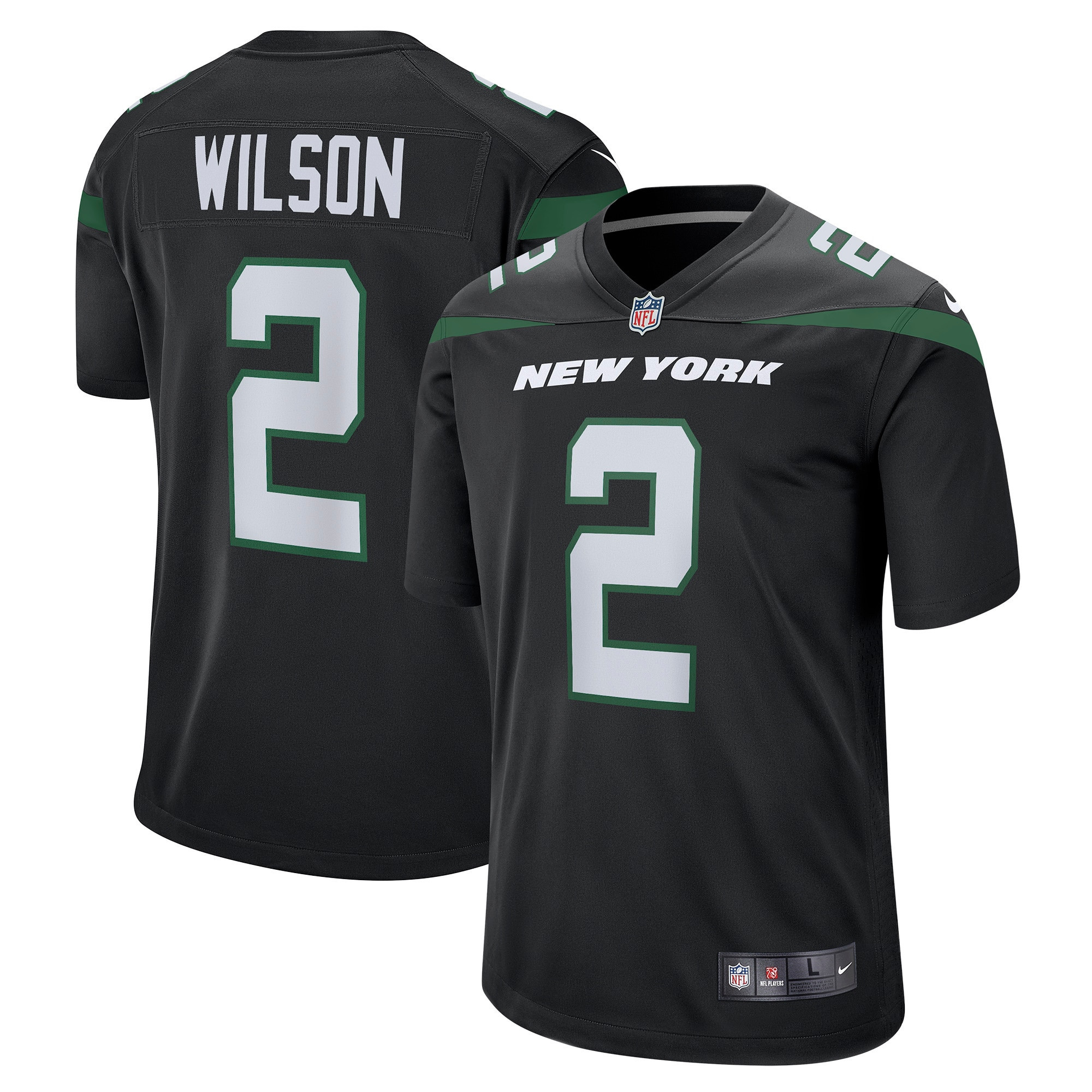 Zach Wilson New York Jets Game Jersey - Stealth Black Nfl