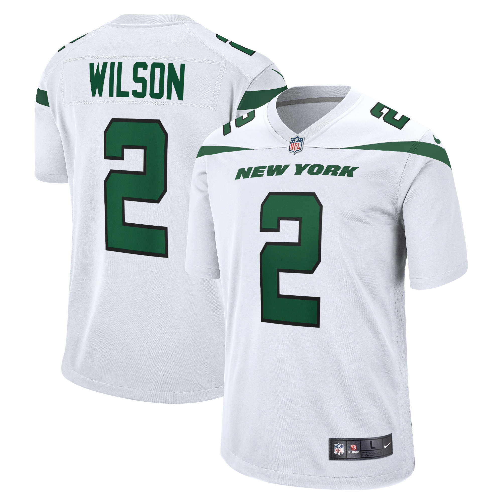Zach Wilson New York Jets White Game Jersey White Nfl