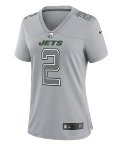 Zach Wilson New York Jets Women's Atmosphere Fashion Game Jersey - Gray