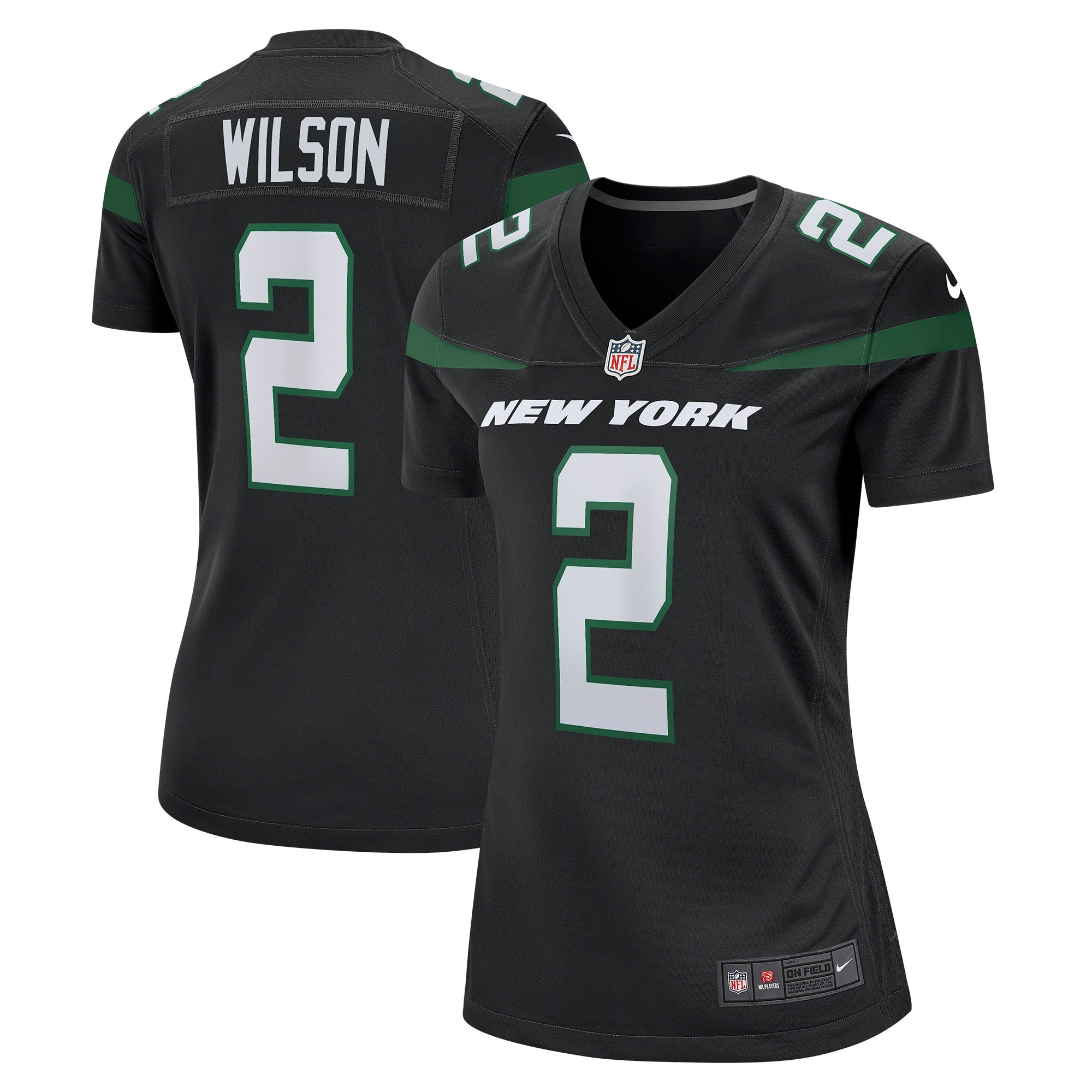 Zach Wilson New York Jets Womens Game Jersey - Stealth Black Nfl