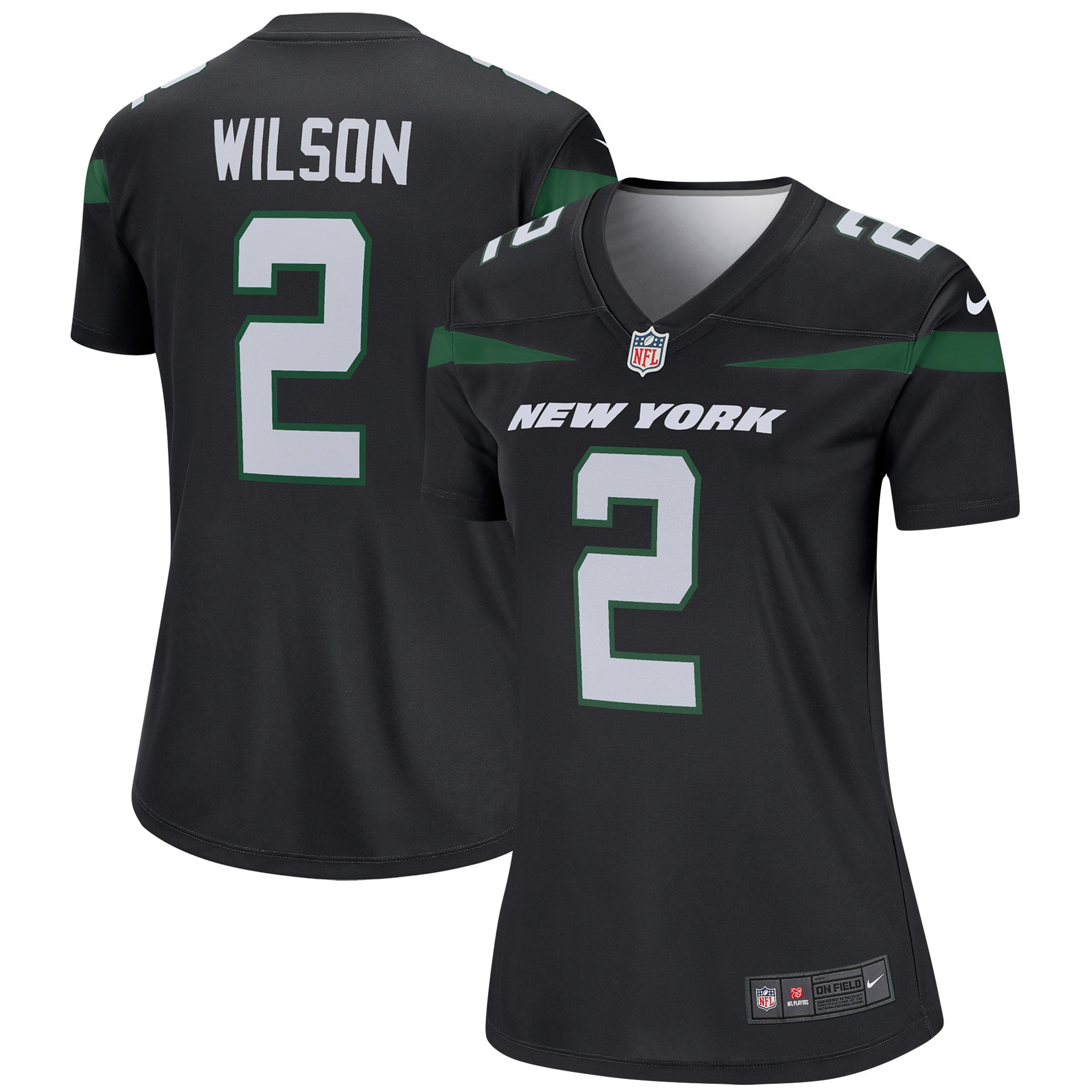 Zach Wilson New York Jets Womens Legend Jersey Black Nfl