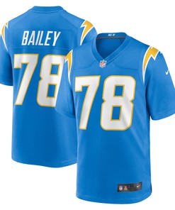 Zack Bailey Los Angeles Chargers Player Game Jersey - Powder Blue Nfl