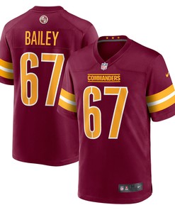 Zack Bailey Washington Commanders Game Jersey - Burgundy Nfl