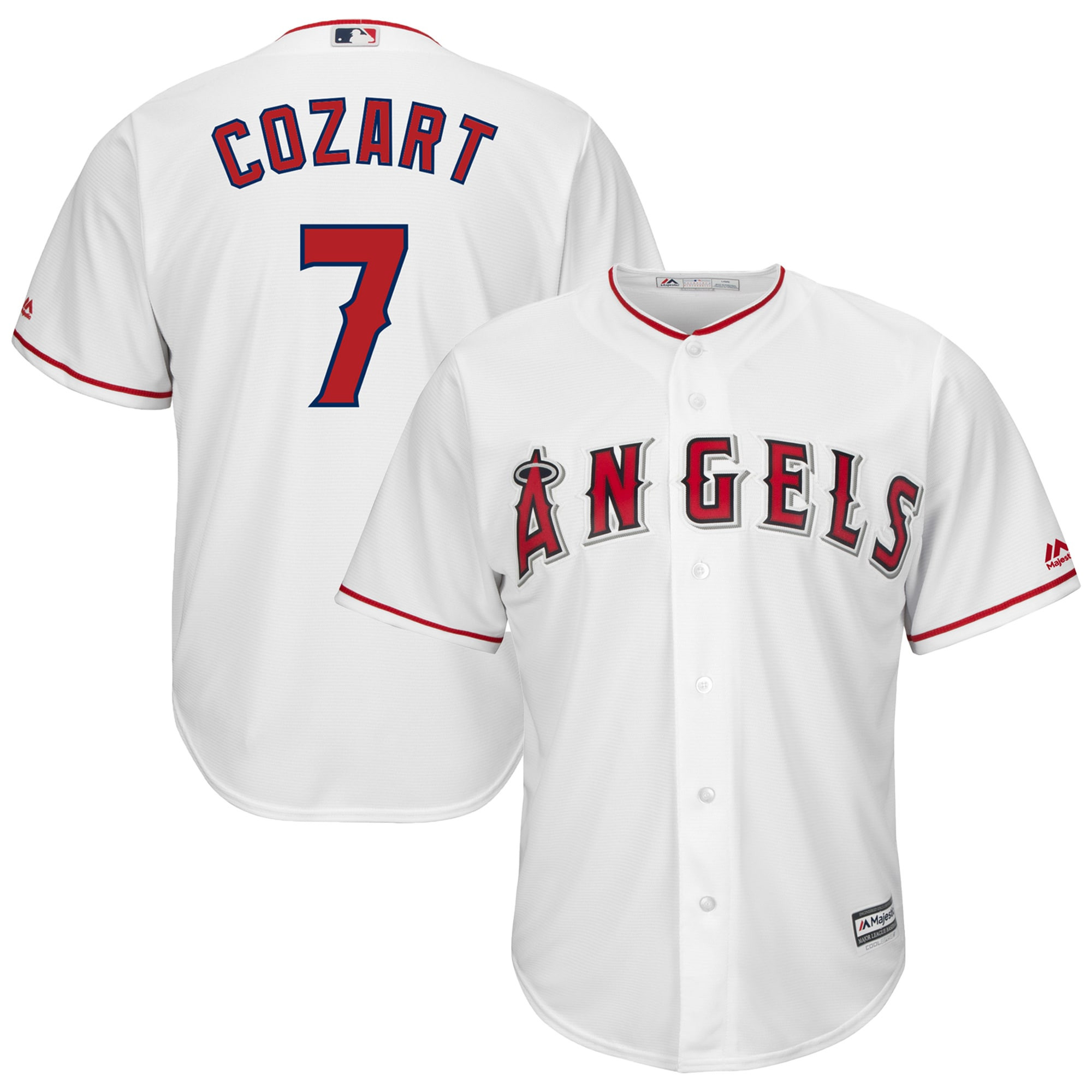 Zack Cozart Los Angeles Angels Majestic Home Cool Base Player Jersey - White Mlb