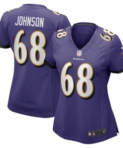 Zack Johnson Baltimore Ravens Women's Home Game Player Jersey - Purple