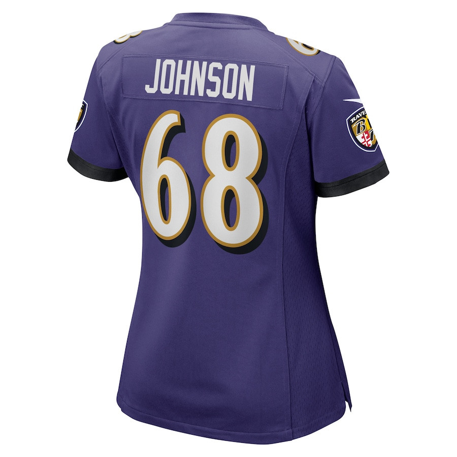 Zack Johnson Baltimore Ravens Women's Home Game Player Jersey - Purple