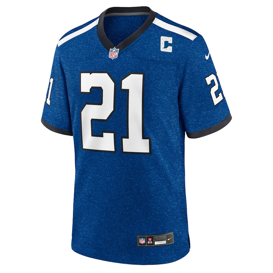 Zack Moss 21 Indianapolis Colts Indiana Nights Alternate Game Men Jersey - Royal