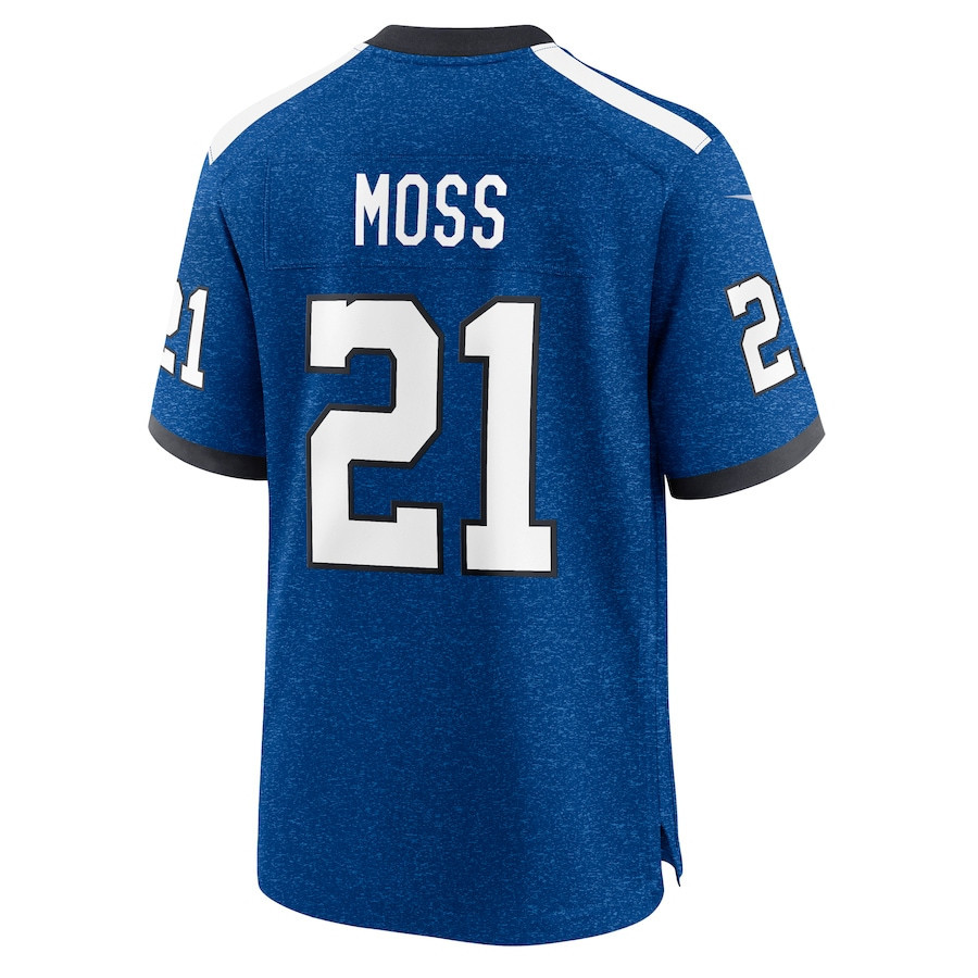 Zack Moss 21 Indianapolis Colts Indiana Nights Alternate Game Men Jersey - Royal