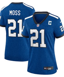 Zack Moss 21 Indianapolis Colts Indiana Nights Alternate Game Women Jersey - Royal