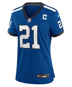 Zack Moss 21 Indianapolis Colts Indiana Nights Alternate Game Women Jersey - Royal