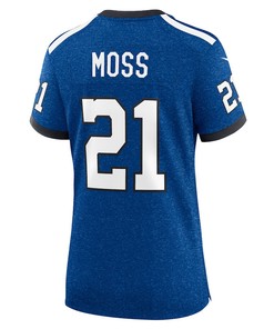 Zack Moss 21 Indianapolis Colts Indiana Nights Alternate Game Women Jersey - Royal