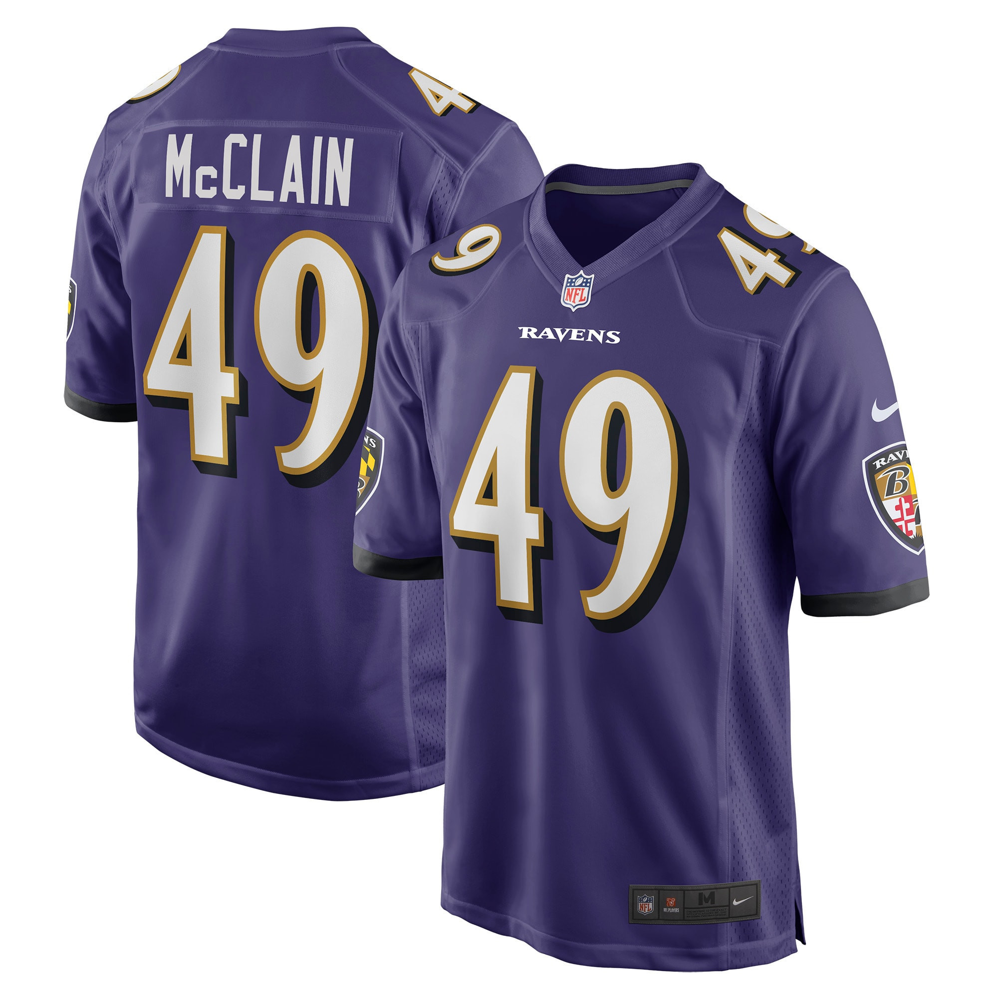 Zakoby Mcclain Baltimore Ravens Player Game Jersey - Purple Nfl