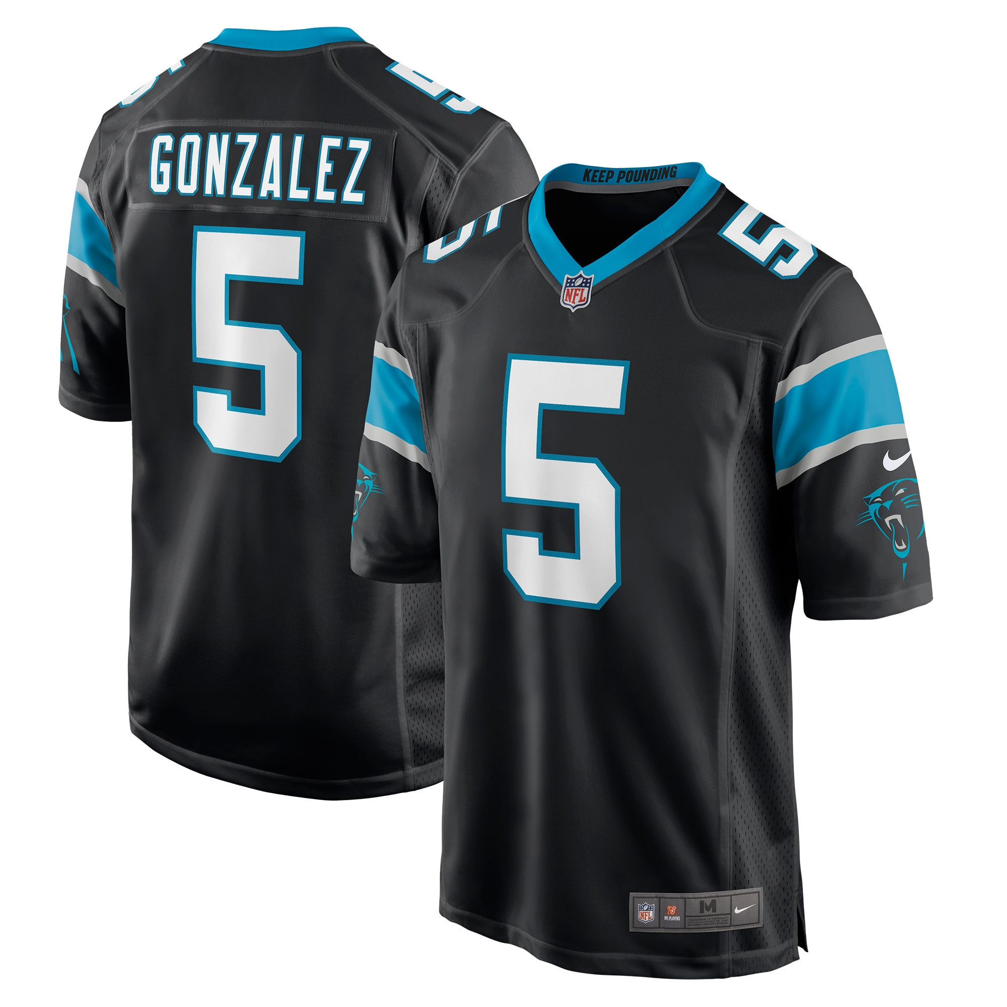 Zane Gonzalez Carolina Panthers Game Jersey - Black Nfl