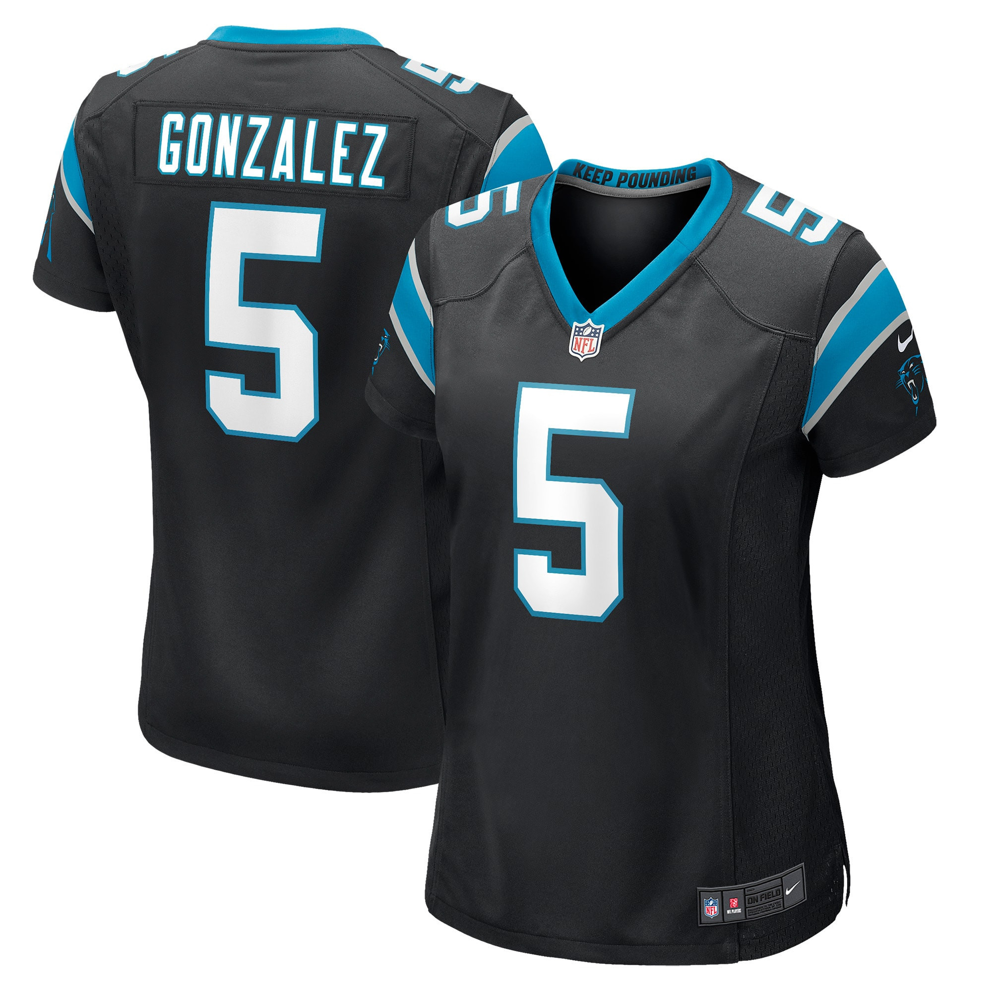 Zane Gonzalez Carolina Panthers Womens Game Jersey - Black Nfl