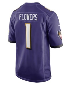 Zay Flowers Baltimore Ravens 2023 NFL Draft First Round Pick Game Jersey