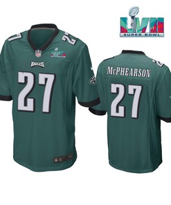 Zech McPhearson 27 Philadelphia Eagles Super Bowl LVII Game Player Men Jersey - Green