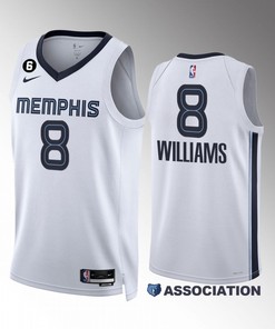Ziaire Williams 8 Memphis Grizzlies 2022-23 Association Edition White Jersey