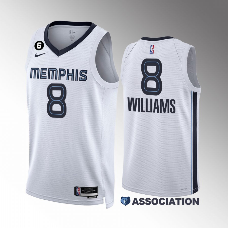 Ziaire Williams 8 Memphis Grizzlies 2022-23 Association Edition White Jersey