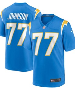 Zion Johnson 77 Los Angeles Chargers 2022 Draft First Round Pick Game Jersey In Powder Blue