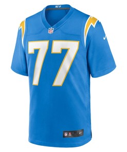 Zion Johnson 77 Los Angeles Chargers 2022 Draft First Round Pick Game Jersey In Powder Blue