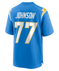 Zion Johnson 77 Los Angeles Chargers 2022 Draft First Round Pick Game Jersey In Powder Blue