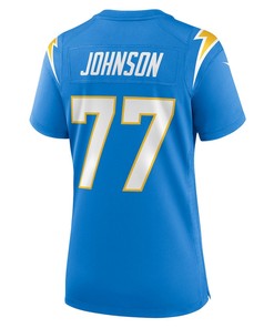 Zion Johnson Los Angeles Chargers Women's Player Game Jersey - Powder Blue