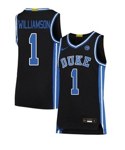 Zion Williamson 1 Elite Duke Blue Devils Basketball Jersey Black