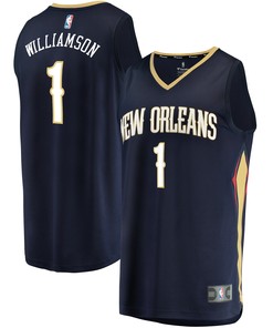 Zion Williamson New Orleans Pelicans Fanatics Branded Replica Fast Break Jersey Navy Icon Edition Nba