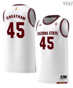 Zylan Cheatham 45 Arizona State Sun Devils Retro Basketball Youth Jersey - White