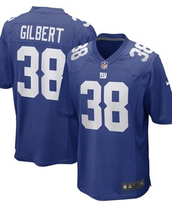 Zyon Gilbert 38 New York Giants Game Player Jersey - Royal