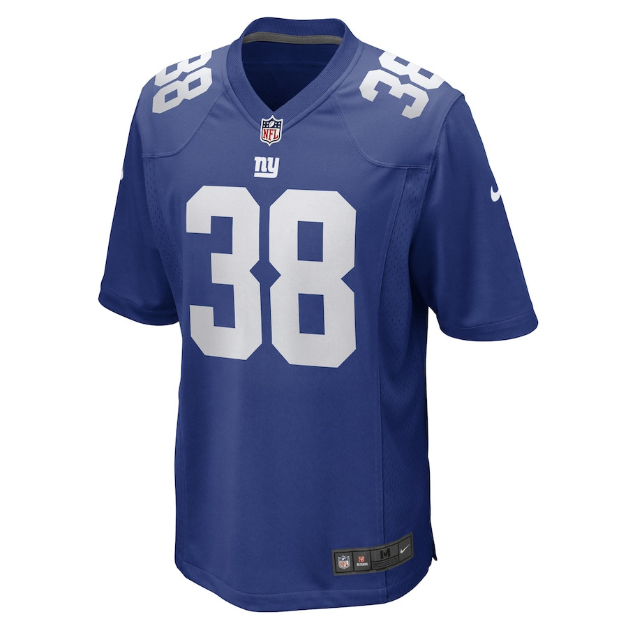 Zyon Gilbert 38 New York Giants Game Player Jersey - Royal