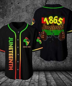 1865 Juneteenth Black Pride Personalized 3d Baseball Jersey kv