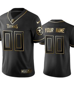2019 Tennessee Titans Custom Black Golden Edition Vapor Untouchable Limited Jersey - Mens