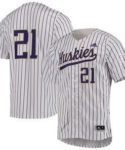 #21 Washington Huskies Adidas Button-up Baseball Jersey - White Ncaa