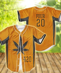 420 Gold Weed Stoner Personalized 3d Baseball Jersey vi