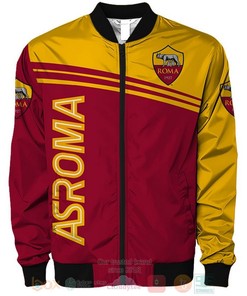 AS Roma Red Yellow Bomber Jacket