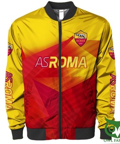 AS Roma Red Yellow Hawaiian Bomber Jacket