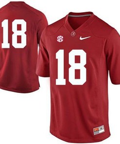 Alabama Crimson Tide #18 Cooper Bateman Red Football Jersey