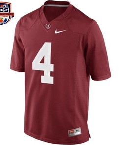 Alabama Crimson Tide #4 T.J. Yeldon Red Football Jersey