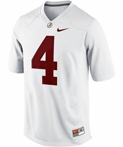 Alabama Crimson Tide #4 T.J. Yeldon White Football Jersey