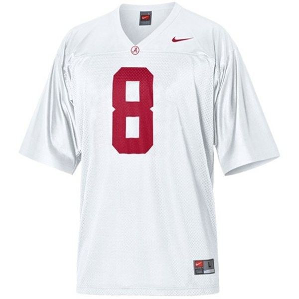 Alabama Crimson Tide #8 Julio Jones White Football Jersey